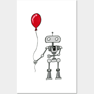 Red Ballon Bot Posters and Art